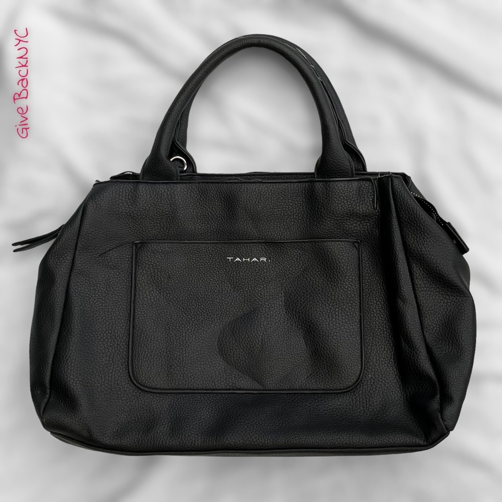 Tahari Satchel Handbag Black